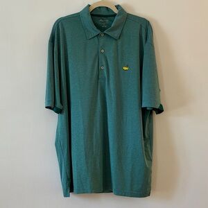 Augusta National Masters Tech Green Masters Logo Golf Polo Men's‎ Size Large